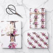 Papel de embrulho de presente Lilly, a Cabra
