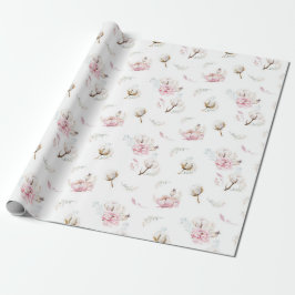Papel de Embrulho de Presente para Bebé Aquarela M
