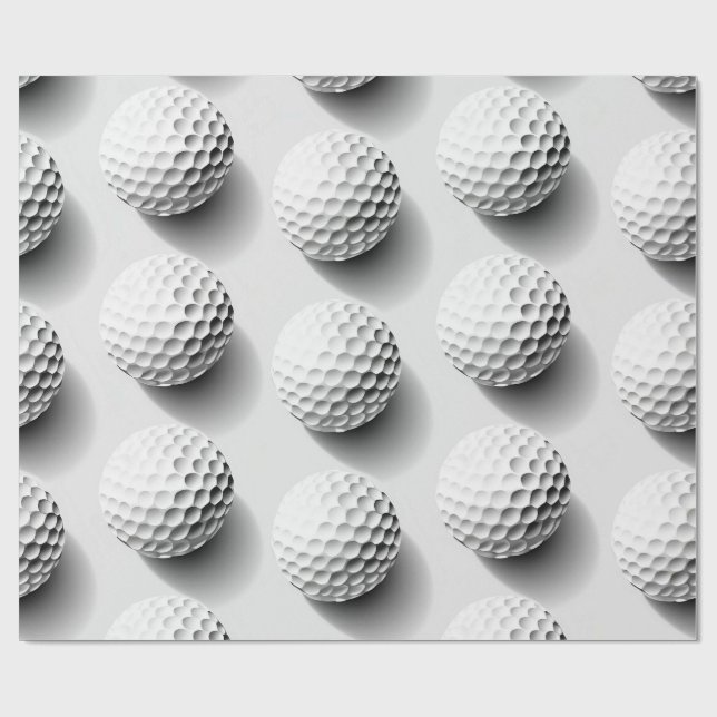 Papel de Embrulho de Presente para Fã de Golfe (Aberto)