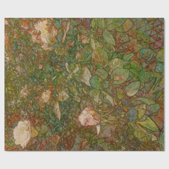 Papel de embrulho de presente Rosas (Aberto)