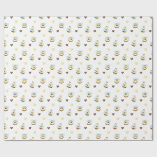 Papel de Embrulho de Presentes Abelhas Fofas & Cor