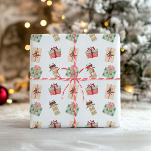 Papel de embrulho de presentes de Natal Pastel