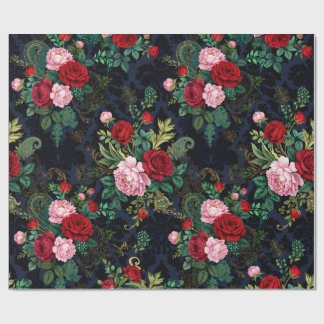 Papel de embrulho de roupão floral de seda