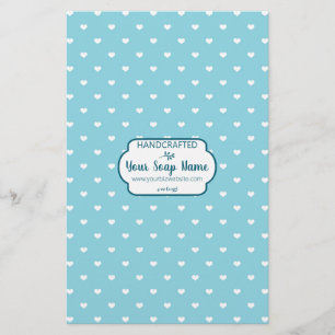 Papel de embrulho de sabão azul claro e branco