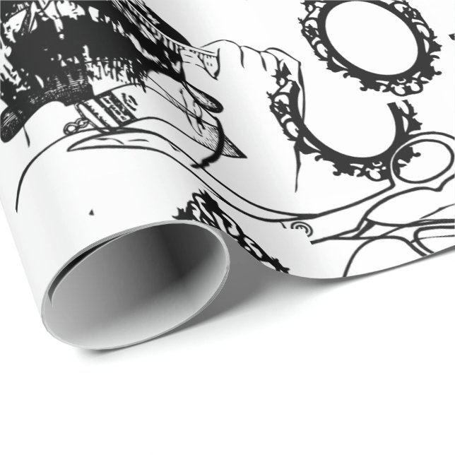 Papel de embrulho de Salão de Beleza, Barbearia (Ponta do rolo)