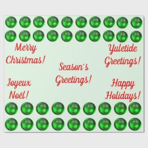 Papel de embrulho de saudações da temporada