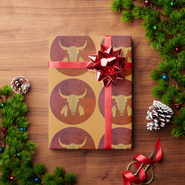 Papel de embrulho de tapete de Buffalo, Dança Verm (Presente de Natal)