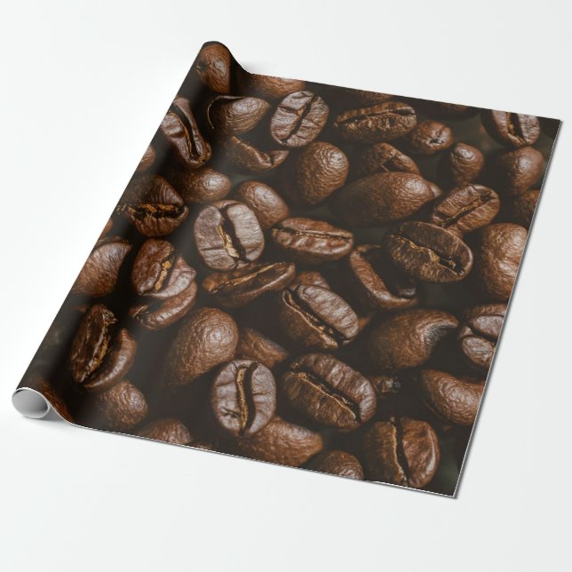 Papel de embrulho de textura de feijão de café (Desenrolado)