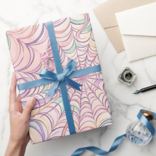 Papel de embrulho de tinta pastel com teia de aran