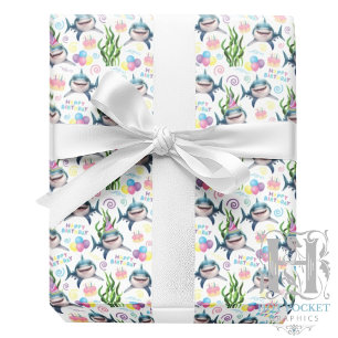 Papel de embrulho de tubarão