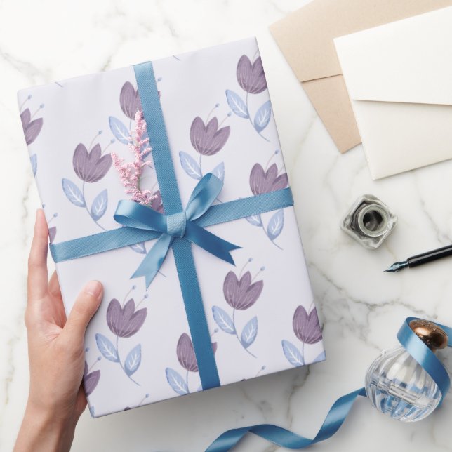 Papel de embrulho de tulipas (Presentear)