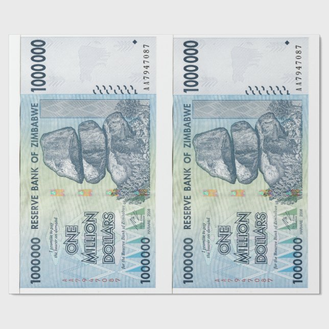 Papel de Embrulho de Um Milhão de Dólares (Aberto)