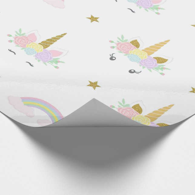 Papel de embrulho de unicórnio fofo (Ponta)