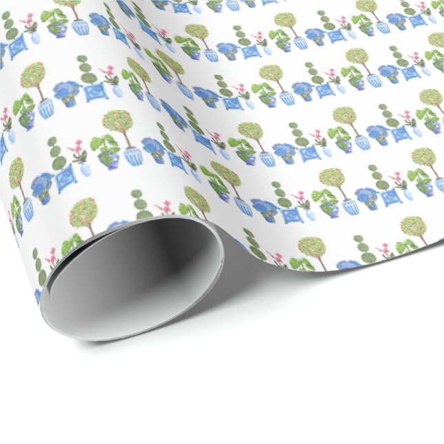 Papel de embrulho de vasos de jardim (em branco) (Ponta do rolo)