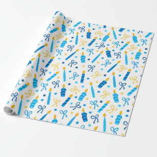 Papel de embrulho de velas de Hanukkah