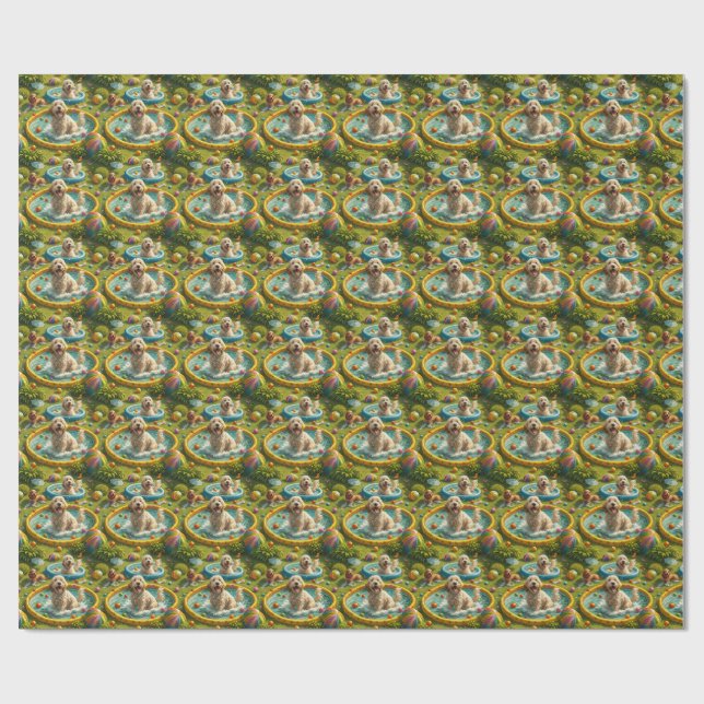 Papel de embrulho de verão Doodle Dog (Aberto)