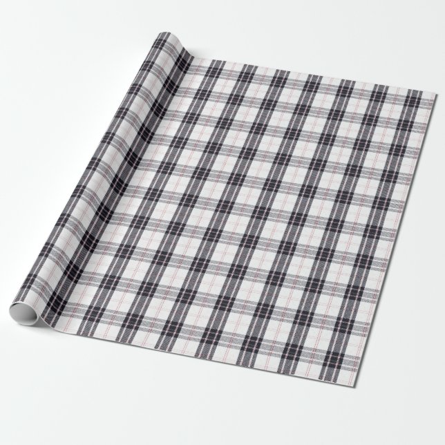 Papel de embrulho de xadrez branca (Desenrolado)