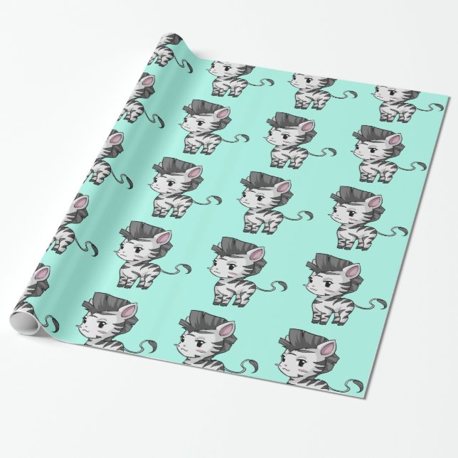 Papel de embrulho de zebra (Desenrolado)