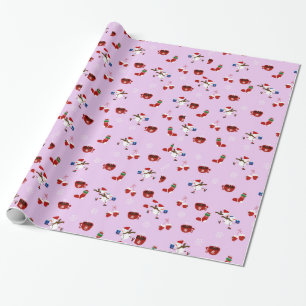 Papel de embrulho decorativo de Natal Ornamento