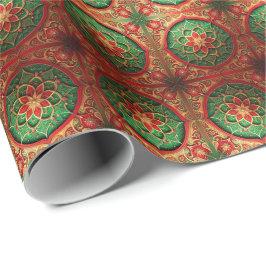 Papel de embrulho decorativo de Natal vermelho ver
