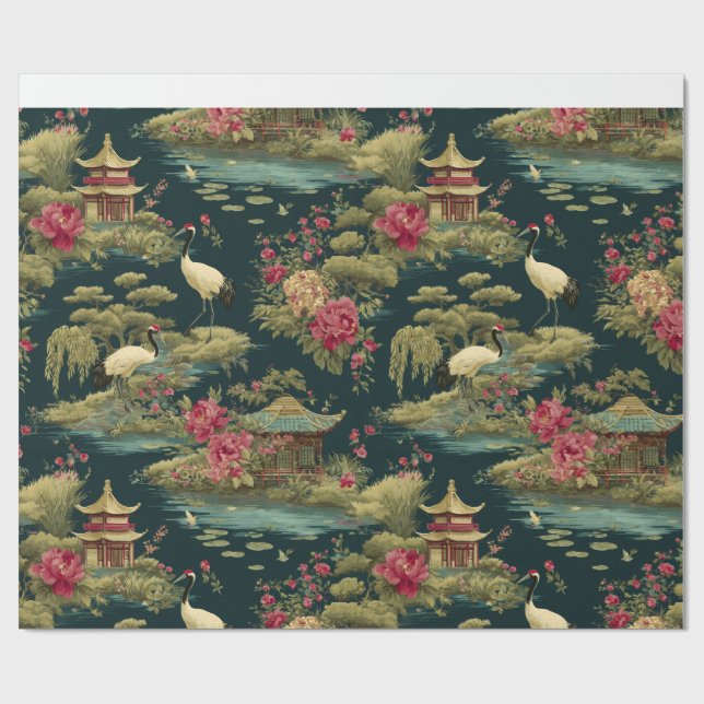 Papel de embrulho decorativo para jardim em estilo (Aberto)