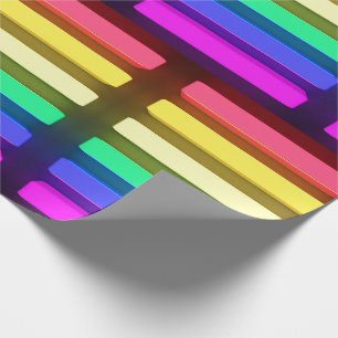 Papel de Embrulho - Desenho de Luzes Neon LGBT 2