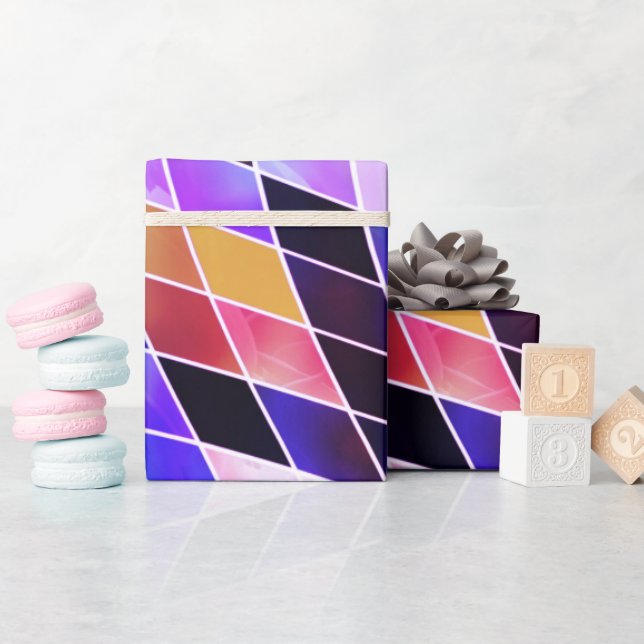 Papel de embrulho divertido com cores marcantes (Chá de bebê)