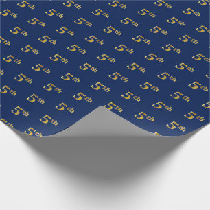 Papel de embrulho do 5º (Quinto) Evento, Azul e Do