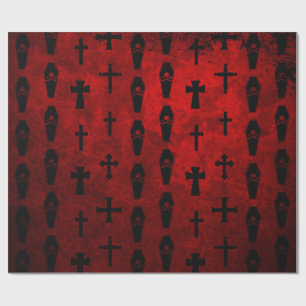 Papel de embrulho do caixão do vampiro do gótico