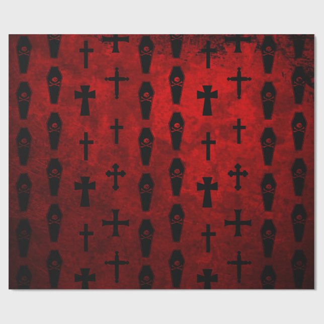 Papel de embrulho do caixão do vampiro do gótico (Aberto)