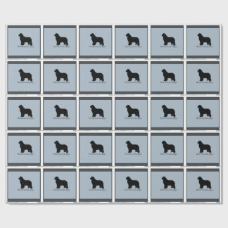 papel de embrulho do cão de Terra Nova