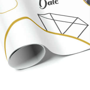 Papel de embrulho do chá de panela/noivado com