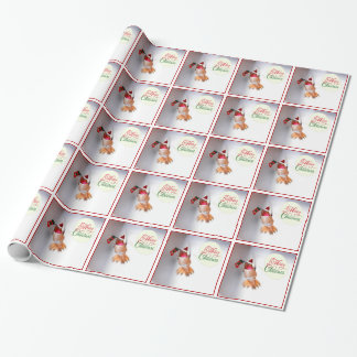 Papel de embrulho do colibri do Feliz Natal