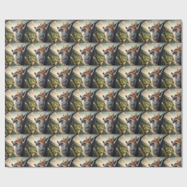 Papel de embrulho do Corgi de Aventura (Aberto)