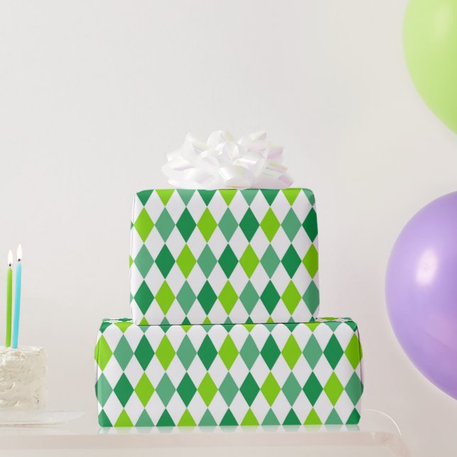 Papel de embrulho do Dia de São Patrício Diamante  (Presentes para festas)