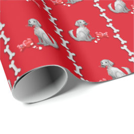 Papel de embrulho do Dia dos Namorados do cachorro