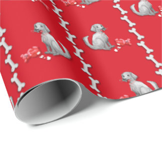 Papel de embrulho do Dia dos Namorados do cachorro