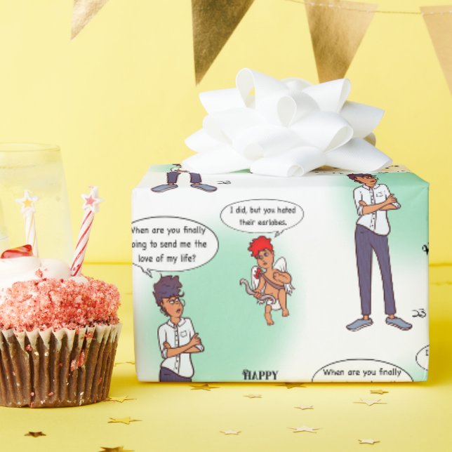 Papel de embrulho do Dia dos Namorados para lóbulo (Festa de aniversário)