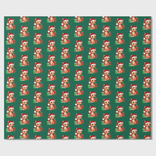 Papel de embrulho do Dragão de Natal