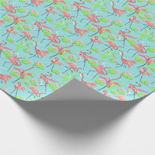 Papel de embrulho do fandango do flamingo multi