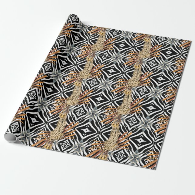 Papel de Embrulho do Guepardo Selvagem (Desenrolado)