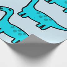 Papel de embrulho do Herbert o dinossauro azul