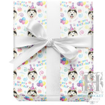 Papel de embrulho do Husky Siberiano