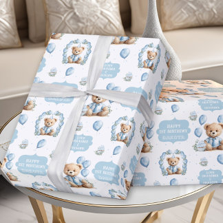 Papel de embrulho do jato azul-javali