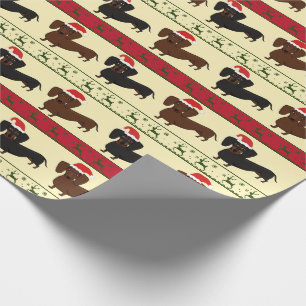 Papel de embrulho do Natal do Dachshund