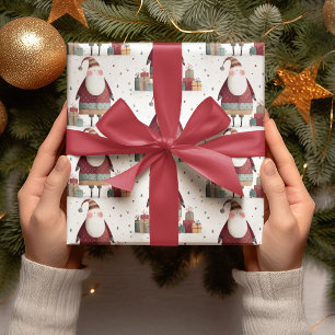Papel de embrulho do Papai Noel caprichoso