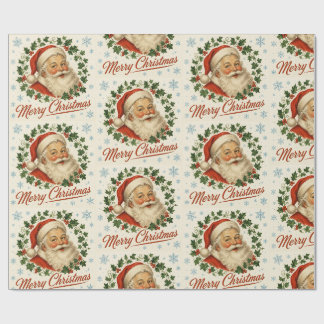 Papel de embrulho do Papai Noel vintage