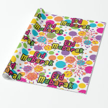 Papel de embrulho do respingo de Eid Mubarak