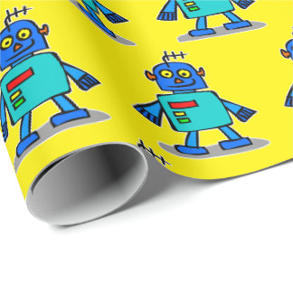 Papel de embrulho do Robô Azul, Envoltório de pres