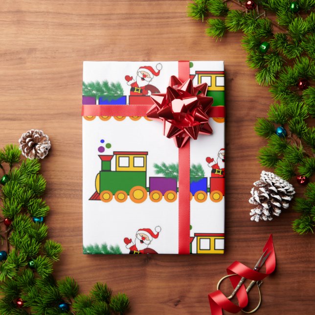 Papel de embrulho do Trem das Férias de Natal (Presente de Natal)